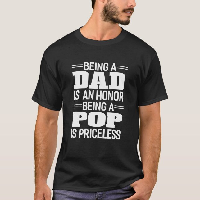 T-shirt Être Papa, C'Est Une Pop D'Honneur, C'Est Sans Pri (Devant)