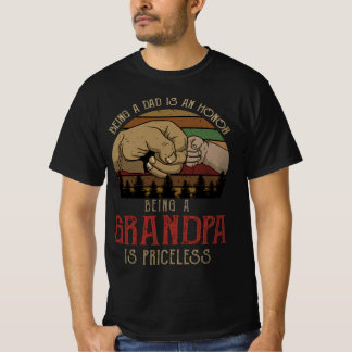 T-shirt Être papa est un honneur être grand-père est un pr