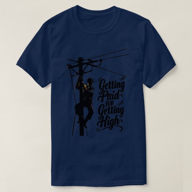 T-shirt Être payé pour obtenir un niveau élevé 1 (Design devant)