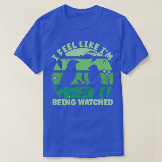 T-shirt Être surveillé ornithologue (Design devant)