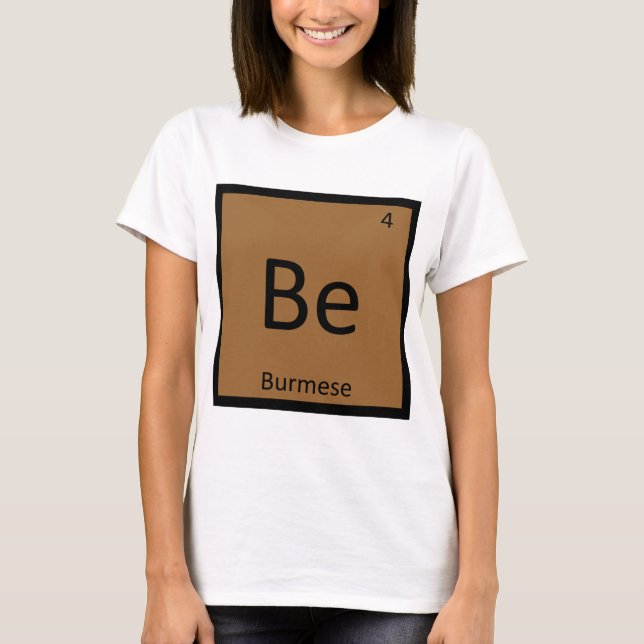 T-shirt Être - Symbole de l'élément chimique Python birman (Devant)