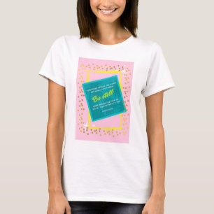 T-shirt Être toujours citée rose vert