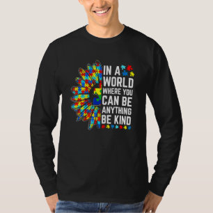 T-shirt Être Type Tournesol Puzzle Pièce Sensibilisation s