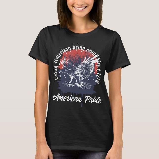 T-shirt Être un aigle fier américain (Devant)