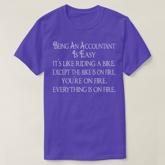 T-shirt Être un comptable est facile itx27s comme conduire (Design devant)