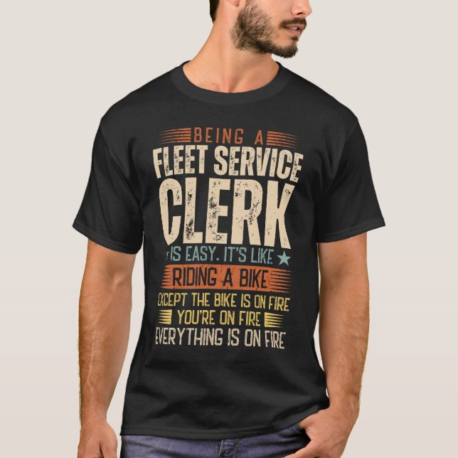 T-shirt Être Un Employé De Service De La Flotte Est Facile (Devant)