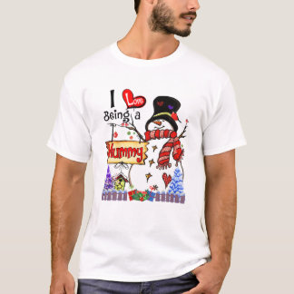 T-shirt Être Un Homme De Neige Humain