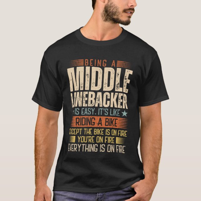 T-shirt Être Un Linebacker Moyen Est Facile (Devant)