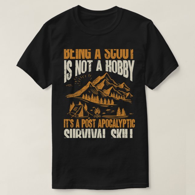 T-shirt Être Un Scout C'Est Une Compétence De Survie Post- (Design devant)