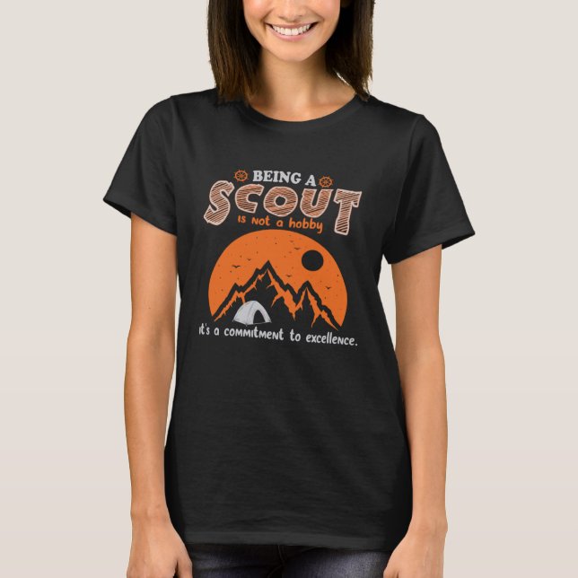 T-shirt Être un scout n'est pas un hobby c'est un engageme (Devant)