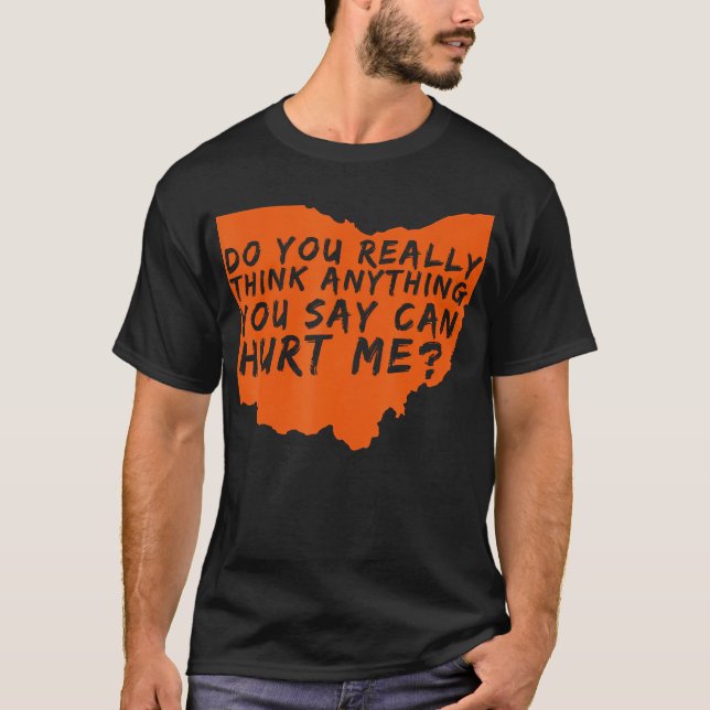T-shirt Être Un Ventilateur Cleveland - Drôle Sport Tee (Devant)