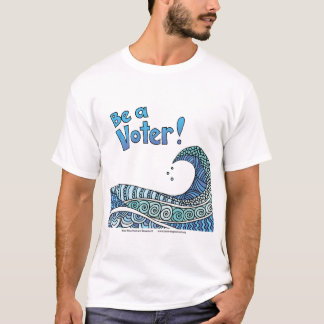 T-shirt Être un votant / Une vague bleue