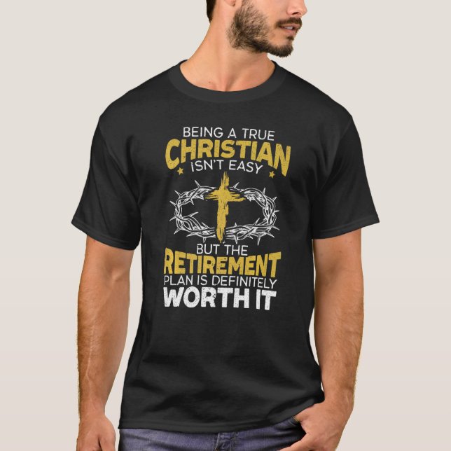 T-shirt Être un vrai chrétien n'est pas une religion facil (Devant)