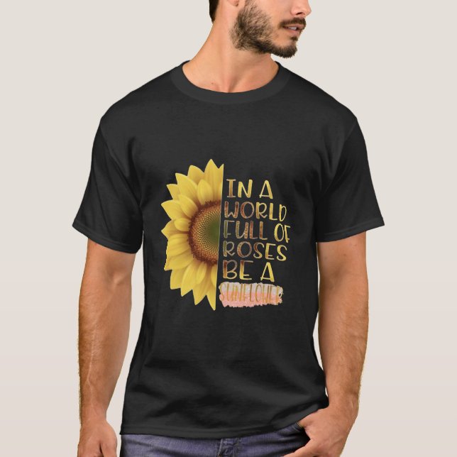 T-shirt Être Une Citation De Tournesol (Devant)