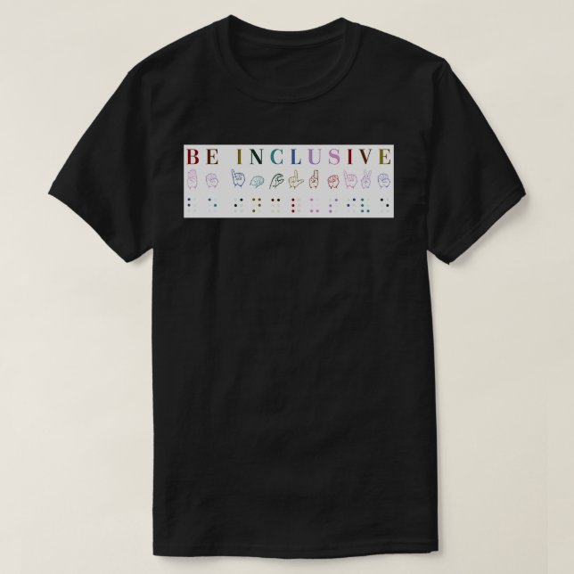 T-shirt Être une impression inclusive (Design devant)