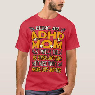T-shirt Être une maman TDAH Orange Ribbon Handicap