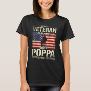 T-shirt Être Vétérinaire Est Un Honneur Etre Poppa Est Ine