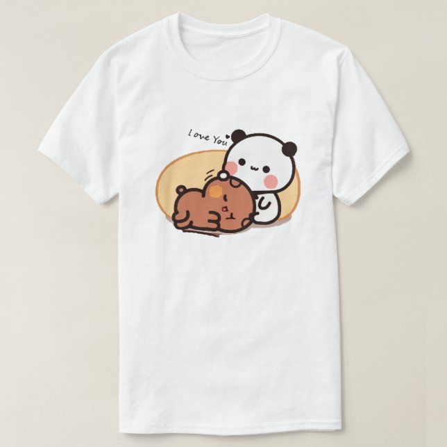 T-shirt étreinte de panda (Design devant)