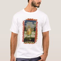 Étreinte de Radha et de Krishna dans un landscap