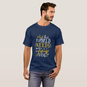 T-shirt Étreinte inspirée de groupe de paix du monde de
