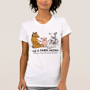 T-shirt Étreinte mignonne et drôle un animal de ferme