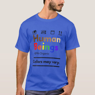 T-shirt Êtres humains 100% Couleurs organiques peuvent var