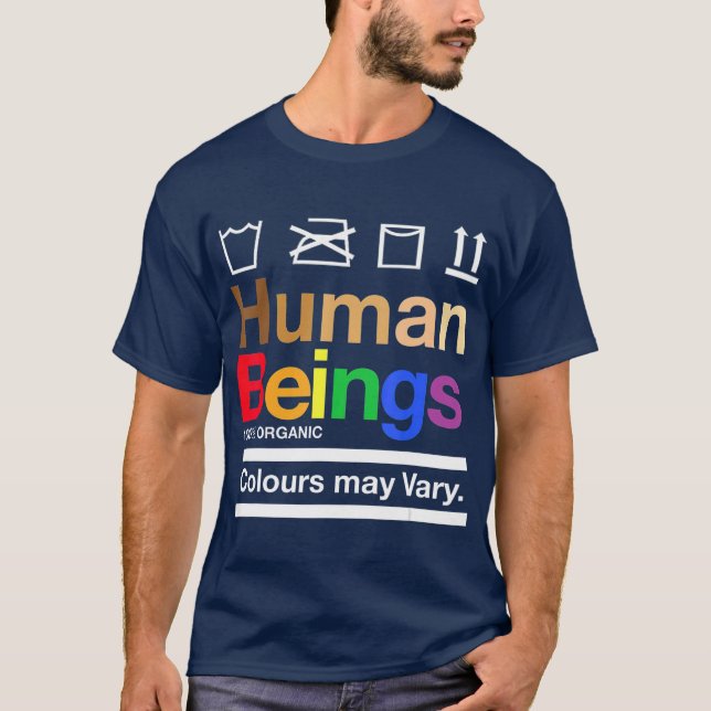 T-shirt Êtres humains 100 Les couleurs organiques peuvent  (Devant)