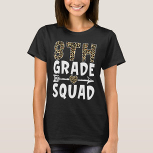 T-shirt Étude de l'enseignant de 8e année Leopard de l'équ