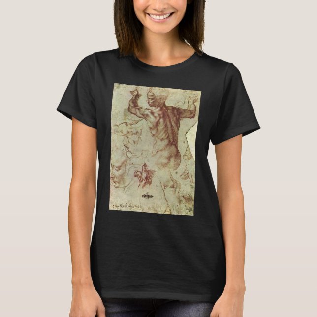 T-shirt Étude de Michel-Ange pour une Sibylle libyenne (Devant)