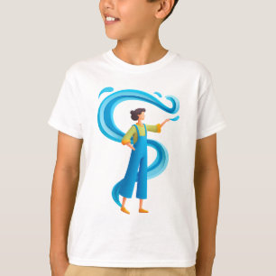T-shirt Étude sur l'écoulement de l'eau – Art scientifique
