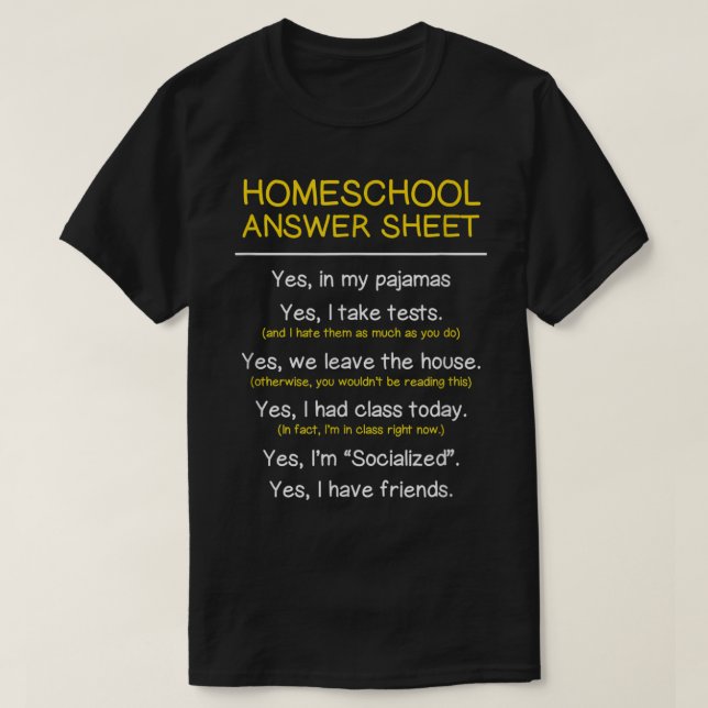 T-shirt Étudiant à la maison Enfants drôle étude à la mais (Design devant)