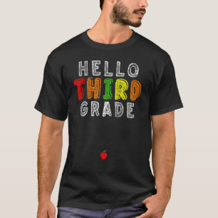 T-shirt Étudiant de 3e année de retour à l'école Hello Thi