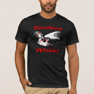 T-shirt Étudiant de la roue (graphique rouge)