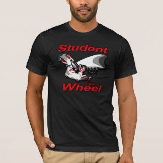 T-shirt Étudiant de la roue (graphique rouge)