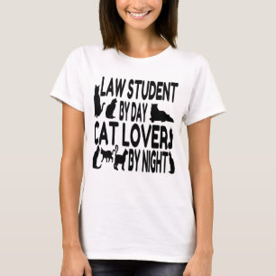 T-shirt Étudiant en droit Amoureux des chats