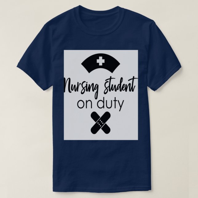 T-shirt Étudiant en soins infirmiers en service étudiant e (Design devant)