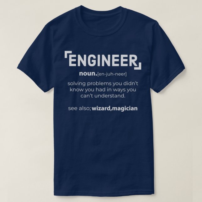 T-shirt Étudiant ingénieur de définition de l'ingénieur am (Design devant)