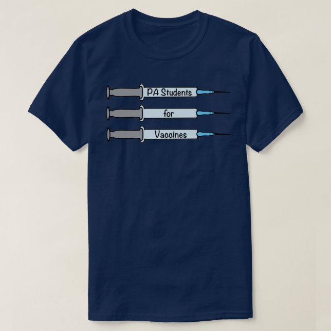T-shirt Étudiants PA pour les vaccins 3 (Design devant)