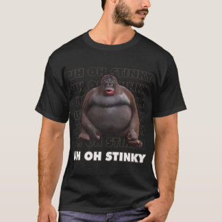 T-shirt Euh Oh Stinky Poop Mème Singe