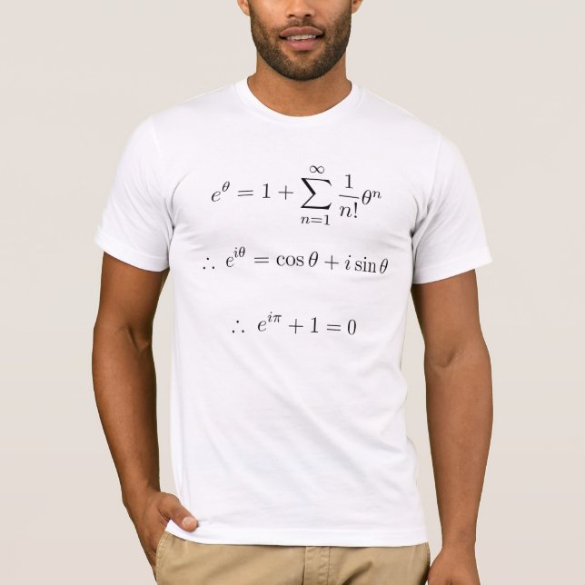 T-shirt Euler a expliqué : addition (Devant)