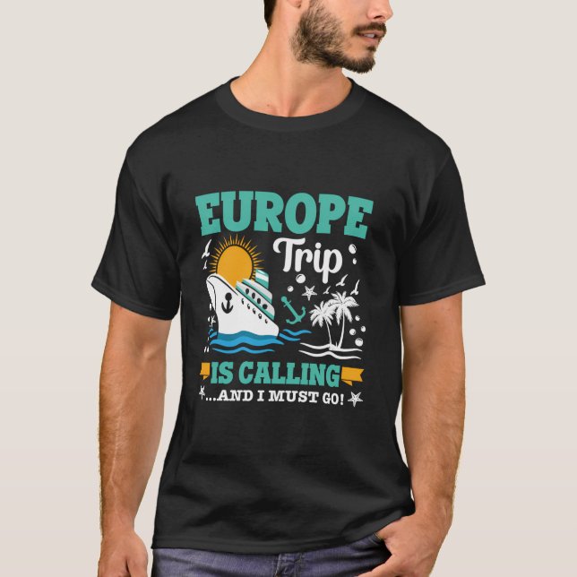 T-shirt Europe Appelle 2024 Family Vacation Matching Pa (Devant)