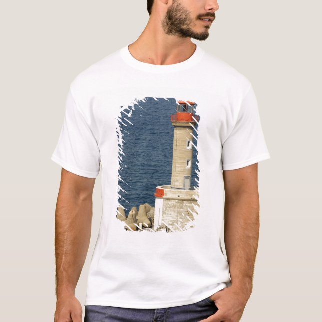 T-shirt Europe, France, Corse, Bastia. Port (Devant)