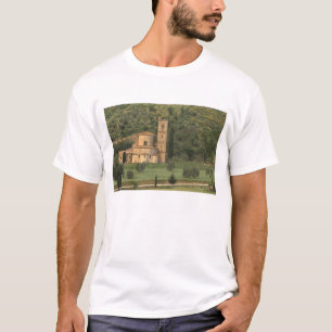 T-shirt Europe, Italie, Toscane. Abbazia di Sant'Antimo,