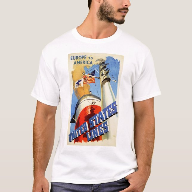 T-shirt Europe vers Amérique ~ États-Unis (Devant)