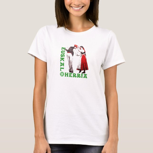 T-shirt Euskal Herria : danseurs Basques traditionnels, (Devant)