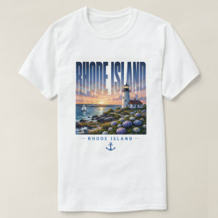 T-shirt Évasion côtière océanique du phare de Rhode Island