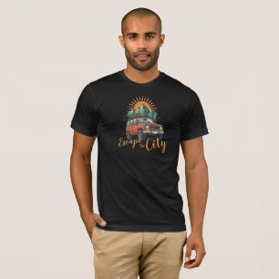 T-shirt Évasion de la ville en 4x4 Overland vintage