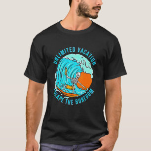 T-shirt Évasion de vacances illimitée Fuyez l'ennui