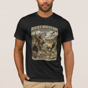 T-shirt Évasion sauvage de Bigfoot dans les montagnes Roch
