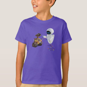 T-shirt Eve et WALL-E avec les lumières de Noël